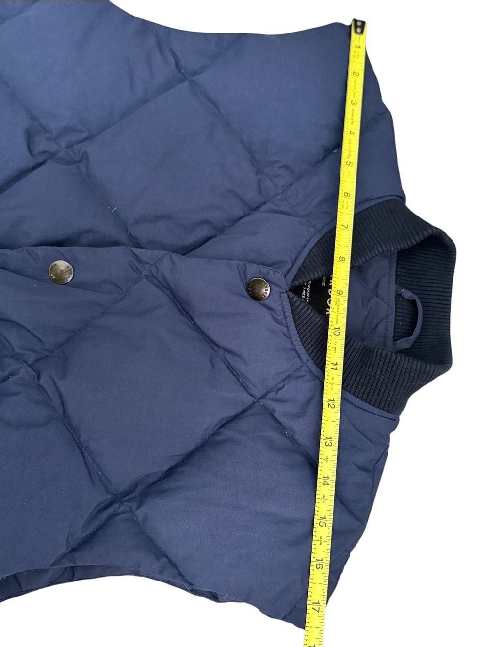 Arbor Collective Puffer Vest Mens Medium Blue Quilted Snap Front Jacket - Picture 4 of 8